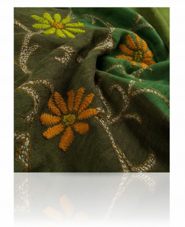 Палантин Женский ZW.EMB/GREY.GREEN